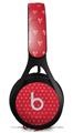 WraptorSkinz Skin Decal Wrap compatible with Beats EP Headphones Hearts Red On White Skin Only HEADPHONES NOT INCLUDED