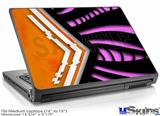 Laptop Skin (Medium) - Black Waves Orange Hot Pink