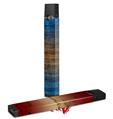 Skin Decal Wrap 2 Pack for Juul Vapes Exotic Wood Pommele Sapele Burst Neon Blue JUUL NOT INCLUDED
