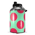 Skin Decal Wrap for 2017 RTIC One Gallon Jug Kearas Polka Dots Pink And Blue (Jug NOT INCLUDED) by WraptorSkinz