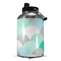 Skin Decal Wrap for 2017 RTIC One Gallon Jug Brushed Circles Seafoam (Jug NOT INCLUDED) by WraptorSkinz
