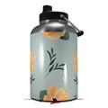 Skin Decal Wrap for 2017 RTIC One Gallon Jug Poppy Orange Light Blue (Jug NOT INCLUDED) by WraptorSkinz