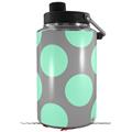 Skin Decal Wrap for Yeti 1 Gallon Jug Kearas Polka Dots Mint And Gray - JUG NOT INCLUDED by WraptorSkinz