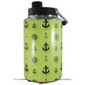 Skin Decal Wrap for Yeti 1 Gallon Jug Nautical Anchors Away 02 Sage Green - JUG NOT INCLUDED by WraptorSkinz