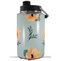 Skin Decal Wrap for Yeti 1 Gallon Jug Poppy Orange Light Blue - JUG NOT INCLUDED by WraptorSkinz
