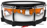 Skin Wrap works with Roland vDrum Shell PD-140DS Drum Ripped Colors Orange White (DRUM NOT INCLUDED)