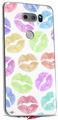 Skin Decal Wrap for LG V30 Rainbow Lips White