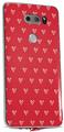 Skin Decal Wrap for LG V30 Hearts Red On White