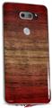 Skin Decal Wrap for LG V30 Exotic Wood Pommele Sapele Burst Fire Red