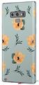 Decal style Skin Wrap compatible with Samsung Galaxy Note 9 Poppy Orange Light Blue