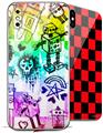 2 Decal style Skin Wraps set for Apple iPhone X and XS Scene Kid Sketches Rainbow