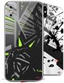 2 Decal style Skin Wraps set for Apple iPhone X and XS Baja 0023 Lime Green