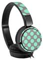 Decal style Skin Wrap for Sony MDR ZX110 Headphones Kearas Polka Dots Mint And Gray (HEADPHONES NOT INCLUDED)