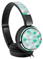 Decal style Skin Wrap for Sony MDR ZX110 Headphones Brushed Circles Seafoam (HEADPHONES NOT INCLUDED)