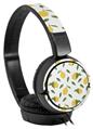 Decal style Skin Wrap for Sony MDR ZX110 Headphones Lemon Leaves White (HEADPHONES NOT INCLUDED)