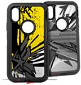 2x Decal style Skin Wrap Set compatible with Otterbox Defender iPhone X and Xs Case - Baja 0040 Yellow (CASE NOT INCLUDED)