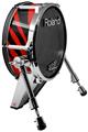 Skin Wrap works with Roland vDrum Shell KD-140 Kick Bass Drum Zebra Red (DRUM NOT INCLUDED)