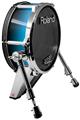 Skin Wrap works with Roland vDrum Shell KD-140 Kick Bass Drum Smooth Fades Neon Blue Black (DRUM NOT INCLUDED)