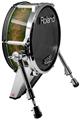 Skin Wrap works with Roland vDrum Shell KD-140 Kick Bass Drum Exotic Wood White Oak Burl Burst Tropical Green (DRUM NOT INCLUDED)