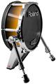 Skin Wrap works with Roland vDrum Shell KD-140 Kick Bass Drum Smooth Fades Orange Black (DRUM NOT INCLUDED)