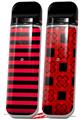 Skin Decal Wrap 2 Pack for Smok Novo v1 Stripes Red VAPE NOT INCLUDED