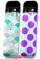 Skin Decal Wrap 2 Pack for Smok Novo v1 Brushed Circles Seafoam VAPE NOT INCLUDED