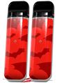 Skin Decal Wrap 2 Pack for Smok Novo v1 Deathrock Bats Red VAPE NOT INCLUDED