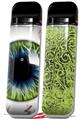 Skin Decal Wrap 2 Pack for Smok Novo v1 Eyeball Blue Green VAPE NOT INCLUDED