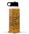 Skin Wrap Decal compatible with Hydro Flask Wide Mouth Bottle 32oz Folder Doodles Orange (BOTTLE NOT INCLUDED)