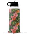 Skin Wrap Decal compatible with Hydro Flask Wide Mouth Bottle 32oz Famingos and Flowers Pink (BOTTLE NOT INCLUDED)