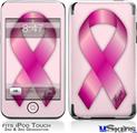 iPod Touch 2G & 3G Skin - Hope Breast Cancer Pink Ribbon on Pink