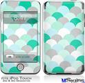 iPod Touch 2G & 3G Skin - Brushed Circles Seafoam