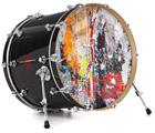 Decal Skin works with most 24" Bass Kick Drum Heads Abstract Graffiti - DRUM HEAD NOT INCLUDED