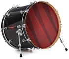 Decal Skin works with most 24" Bass Kick Drum Heads VintageID 25 Red - DRUM HEAD NOT INCLUDED