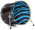 Decal Skin works with most 26" Bass Kick Drum Heads Zebra Blue - DRUM HEAD NOT INCLUDED