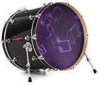 Decal Skin works with most 26" Bass Kick Drum Heads Bokeh Music Purple - DRUM HEAD NOT INCLUDED