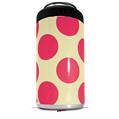 WraptorSkinz Skin Decal Wrap compatible with Yeti 16oz Tall Colster Can Cooler Insulator Kearas Polka Dots Pink On Cream (COOLER NOT INCLUDED)