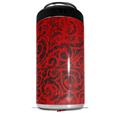 WraptorSkinz Skin Decal Wrap compatible with Yeti 16oz Tall Colster Can Cooler Insulator Folder Doodles Red (COOLER NOT INCLUDED)