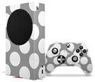 WraptorSkinz Skin Wrap compatible with the 2020 XBOX Series S Console and Controller Kearas Polka Dots Whtie On Gray (XBOX NOT INCLUDED)