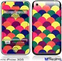 iPhone 3GS Skin - Brushed Cirlces Multi Dark