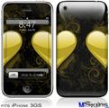 iPhone 3GS Skin - Glass Heart Grunge Yellow