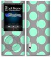 iPod Nano 5G Skin - Kearas Polka Dots Mint And Gray