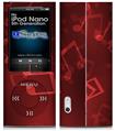 iPod Nano 5G Skin - Bokeh Music Red