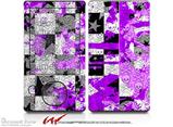 Purple Checker Skull Splatter - Decal Style skin fits Zune 80/120GB  (ZUNE SOLD SEPARATELY)