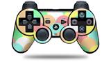 Sony PS3 Controller Decal Style Skin - Brushed Cirlces Multi Light (CONTROLLER NOT INCLUDED)