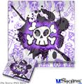 Decal Skin compatible with Sony PS3 Slim Cartoon Skull Purple