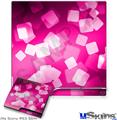 Decal Skin compatible with Sony PS3 Slim Bokeh Squared Hot Pink