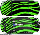 Sony PSP 3000 Skin - Zebra Green