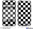 iPod Touch 4G Decal Style Vinyl Skin - Checkers White