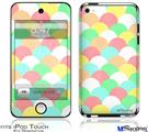 iPod Touch 4G Decal Style Vinyl Skin - Brushed Cirlces Multi Light